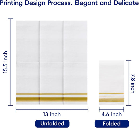 600 Pack Paper Napkins, 3-Ply Guest Towels Disposable Dinner Napkins, Soft and Absorbent Party Napkins for Bathroom,Wedding and Events