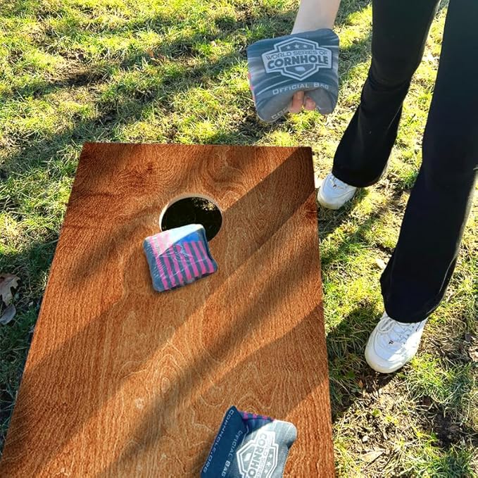 World Series of Cornhole Official Regulation Size Cornhole Boards – Durable All-Wood Construction Bean Bag Toss Set | Rugged Outdoor Game for Tournaments, BBQs, & Backyard Battles