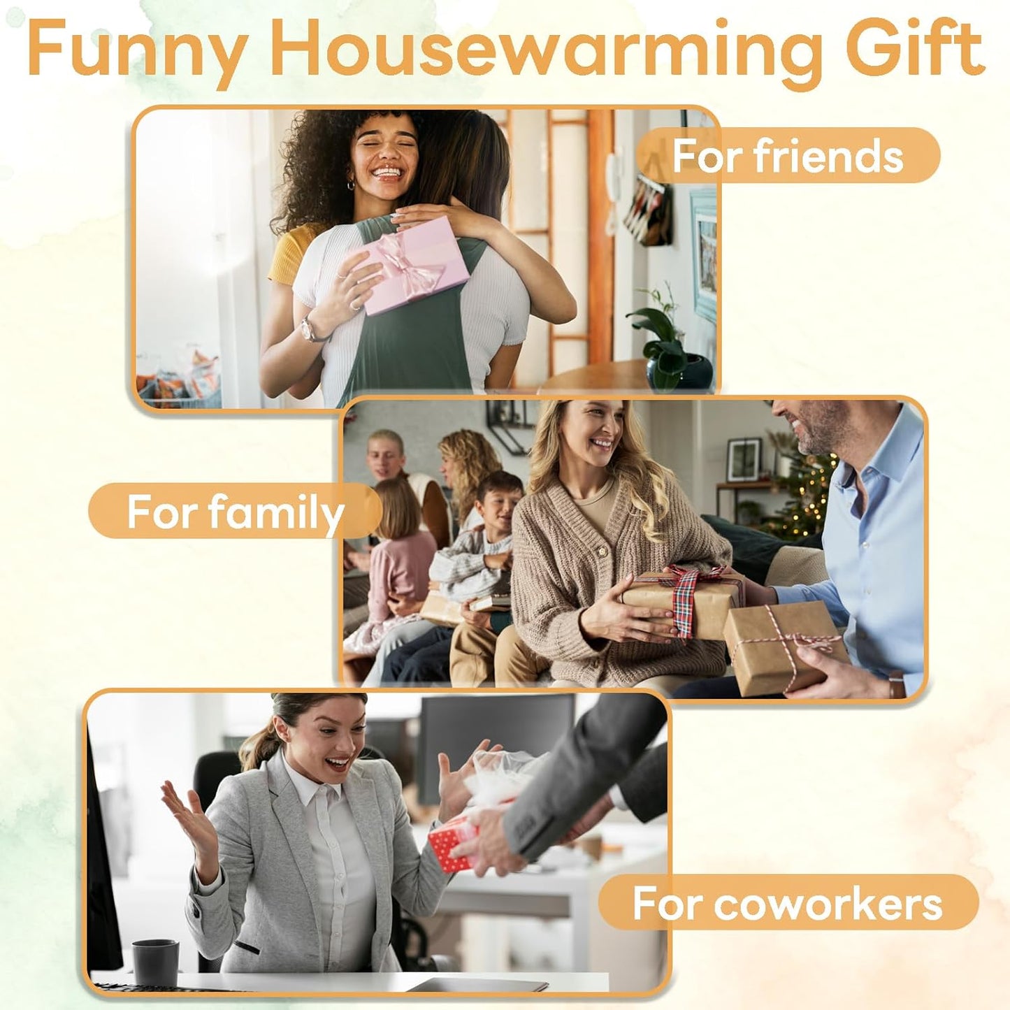 KISSHAKE House Warming Gifts New Home Gift Ideas, Funny Housewarming Gifts New Home Essentials for Women & Men, Unique House Warming Gift Apartment Decor Housewarming Party Decorations, 9oz Soy Candle