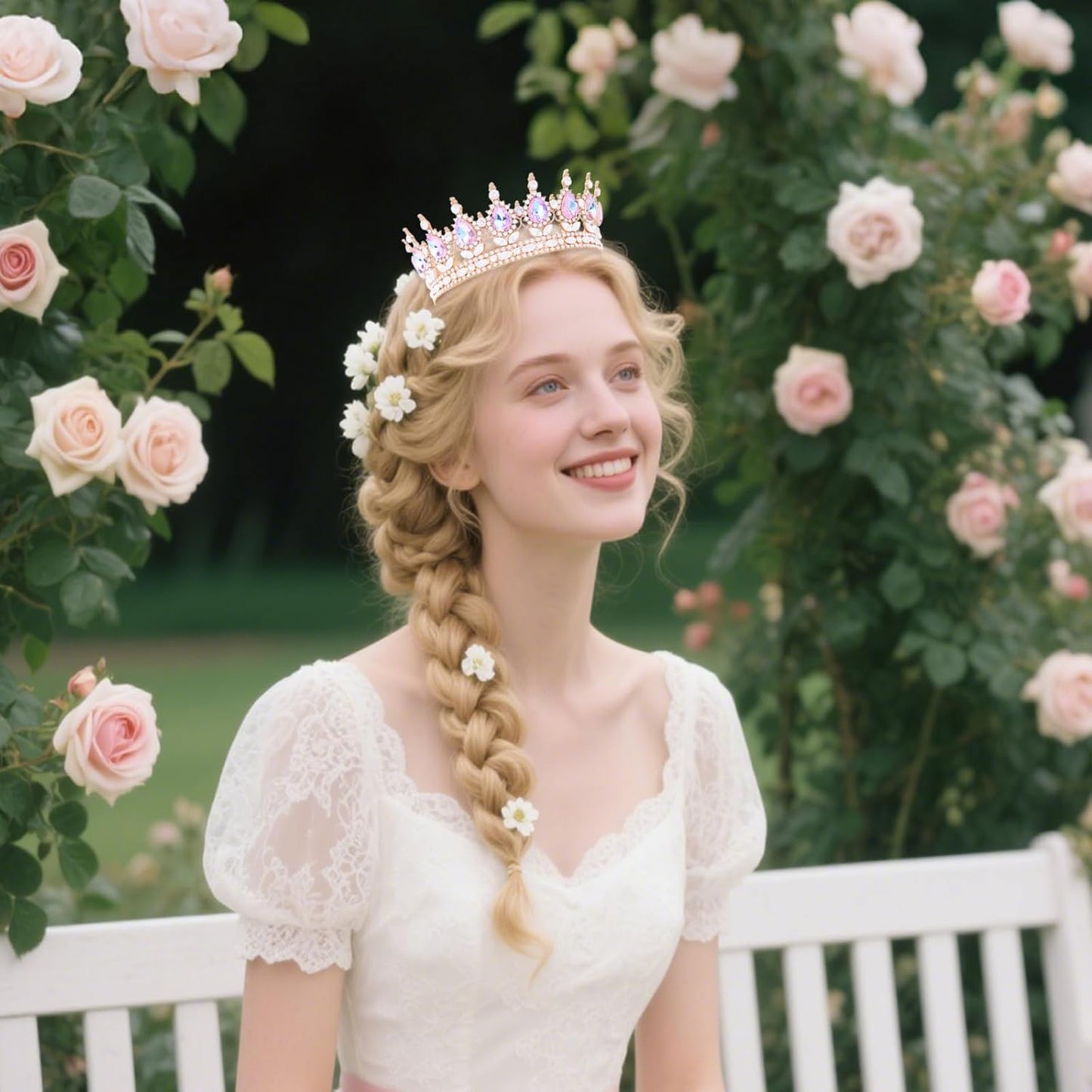 Queen Crown for Women Crystal Tiara for Girl Rhinestone Wedding Headband for Bride Hair Accessories for Costume Birthday Party Prom