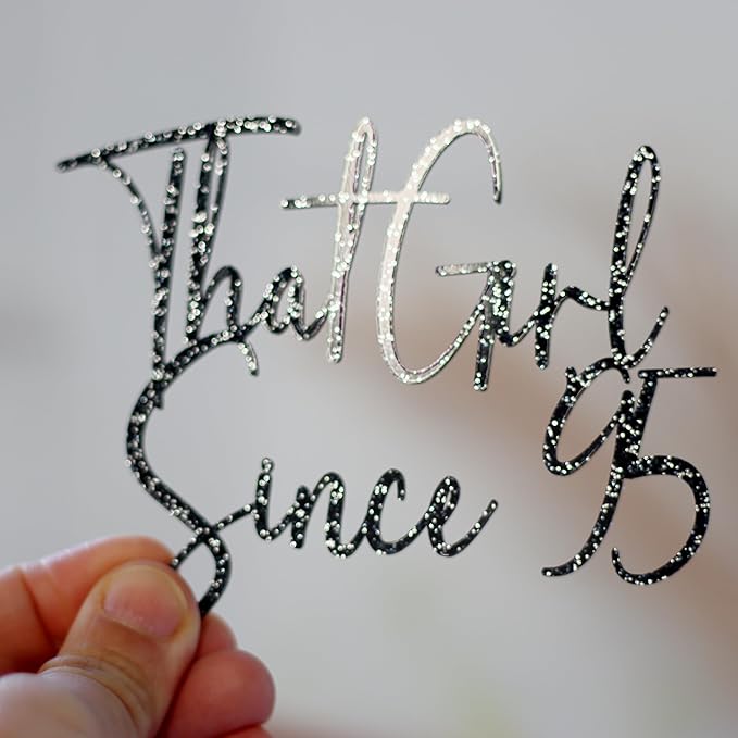 Custom Acrylic Cake Name Sign – Personalized Mirrored Name Plaque Cake Topper, Premium Acrylic Cake Letters Decoration for Birthday, Wedding, Baby Shower