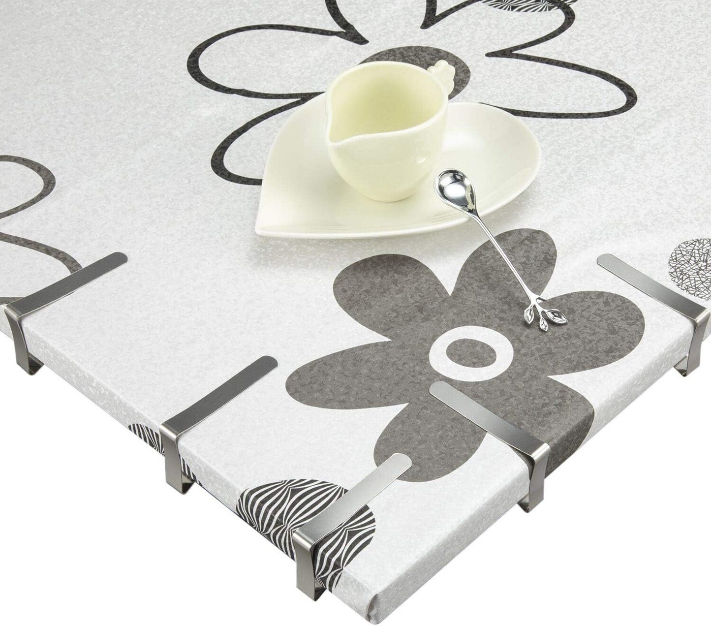 TriPole Tablecloth Clips 32 Pack Picnic Table Clips, Stainless Steel Table Cloth Holder Clips for Outdoor Tables, Metal Tables Cover Skirt Clamps for Camping Dining Wedding Graduation Party Essential