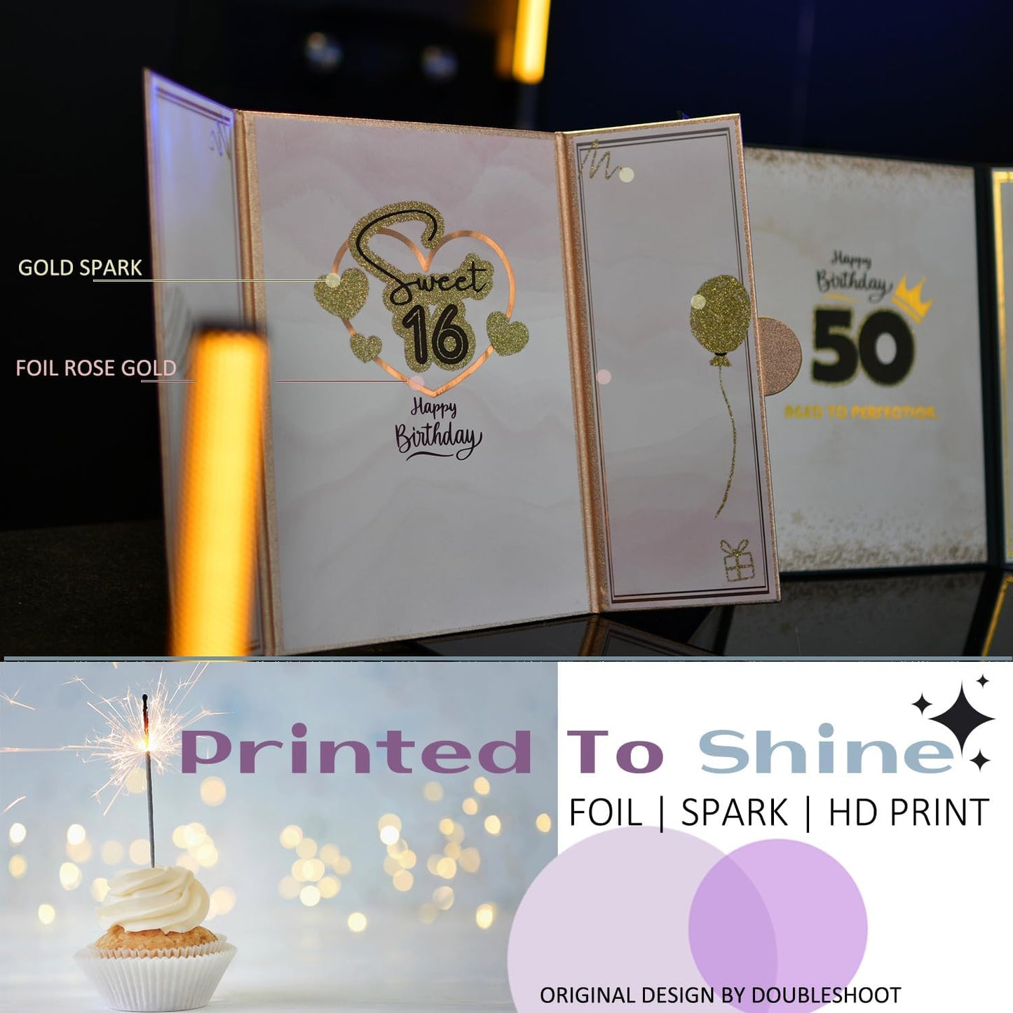Sweet 16 Birthday Rose Gold Guest Book Party Decorations for Girls 12"x18" - 16 Years Guest Book Alternative - Sweet Sixteen Party Keepsake - Sign In Poster Card, 16th Birthday Gifts - No Pen