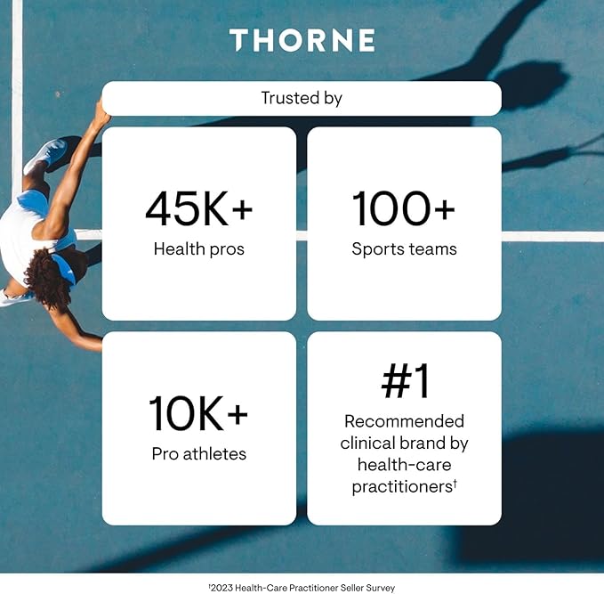 THORNE - Daily Electrolytes - Zero Sugar & Low-Calorie Electrolyte Powder Drink Mix - Flavors Derived from Natural Sources - NSF Certified for Sport - Blood Orange - 30 Stick Packs