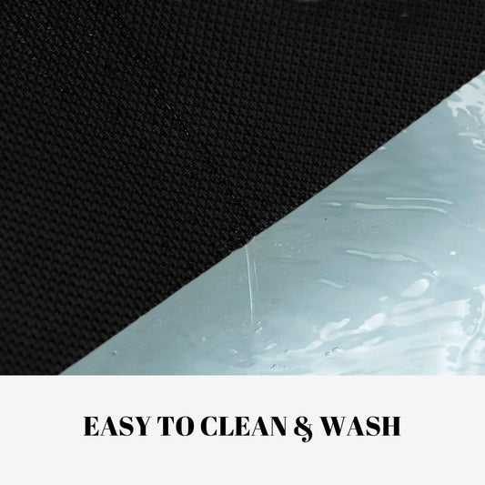 Placemats Set of 12 Vinyl/Plastic Woven Place Mats for Kitchen Table Indoor/Outdoor Washable Placemat Wipeable Dining Table Mats (Full Black,12)