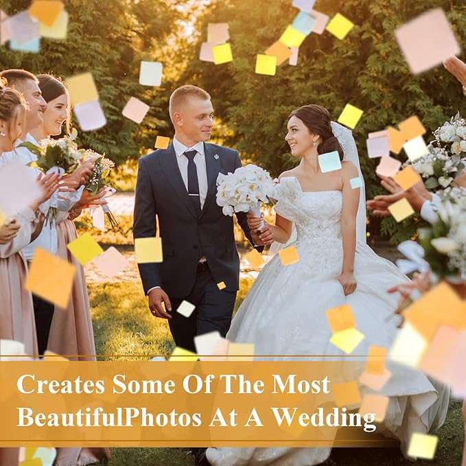 Suncalla 700g 100 Packs Wedding Confetti Biodegradable Flower Petals with Throw Me Stickers Mixed Dried Real Flower Confetti for Party Send off Exit Ideas Bridal Proposal Bath Wedding(Paper Scraps)