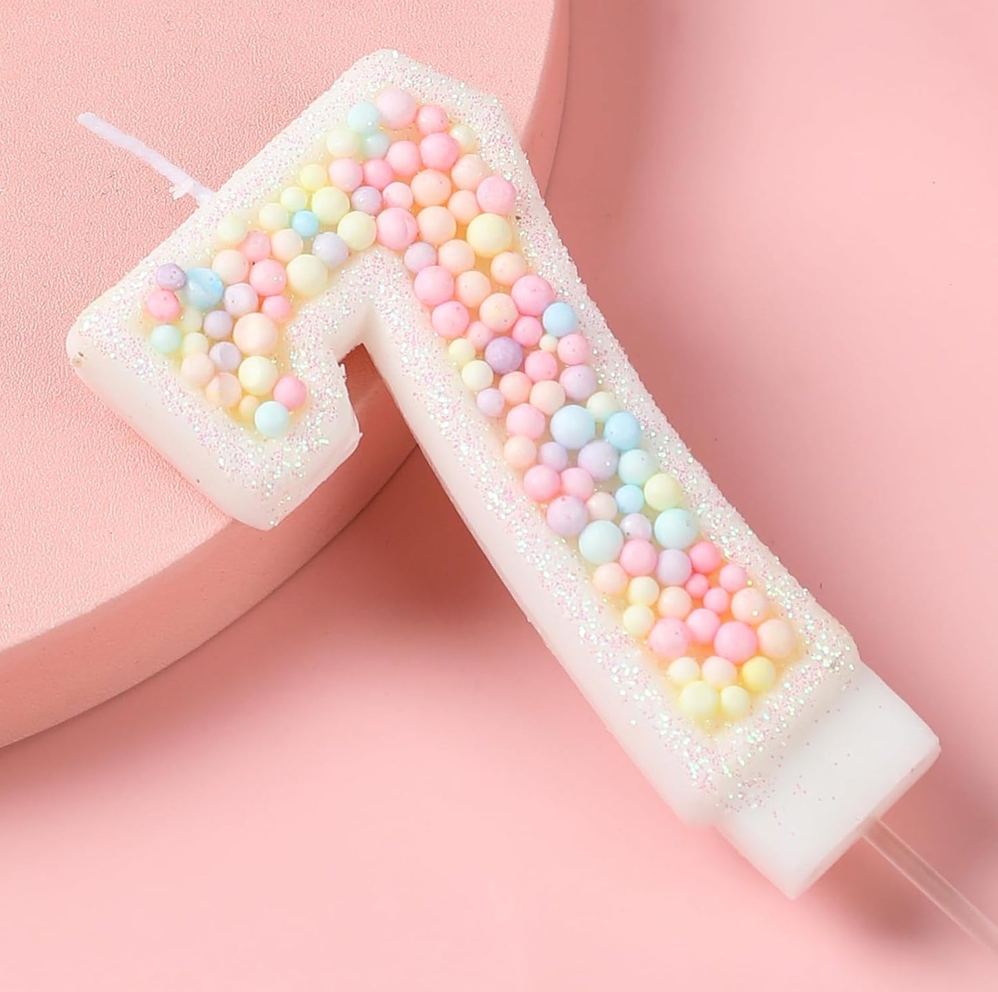17th Birthday Candle Macaron Glitter 3D Pastel Number 17 Candles for Birthday Cakes Girl Women Sweet Theme Birthday Wedding Anniversary Party Cake Decoration