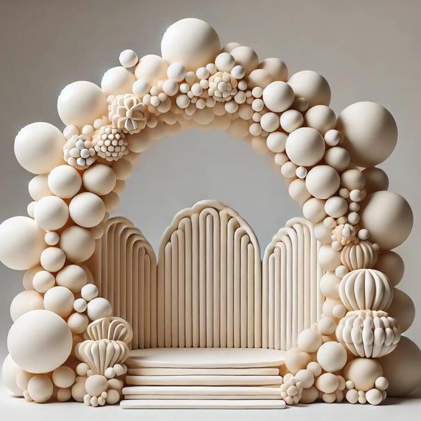 Sand White Balloons, Scmdoti Sand White Balloons Different Sizes 18 12 10 5 Inches for Spring Party Birthday Baby Shower Bridal Shower Wedding Decorations(SandWhite)