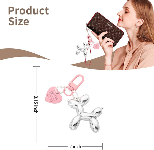 Balloon Dog Keychain Cute Bag Charm Handbag Purse Key Accessories