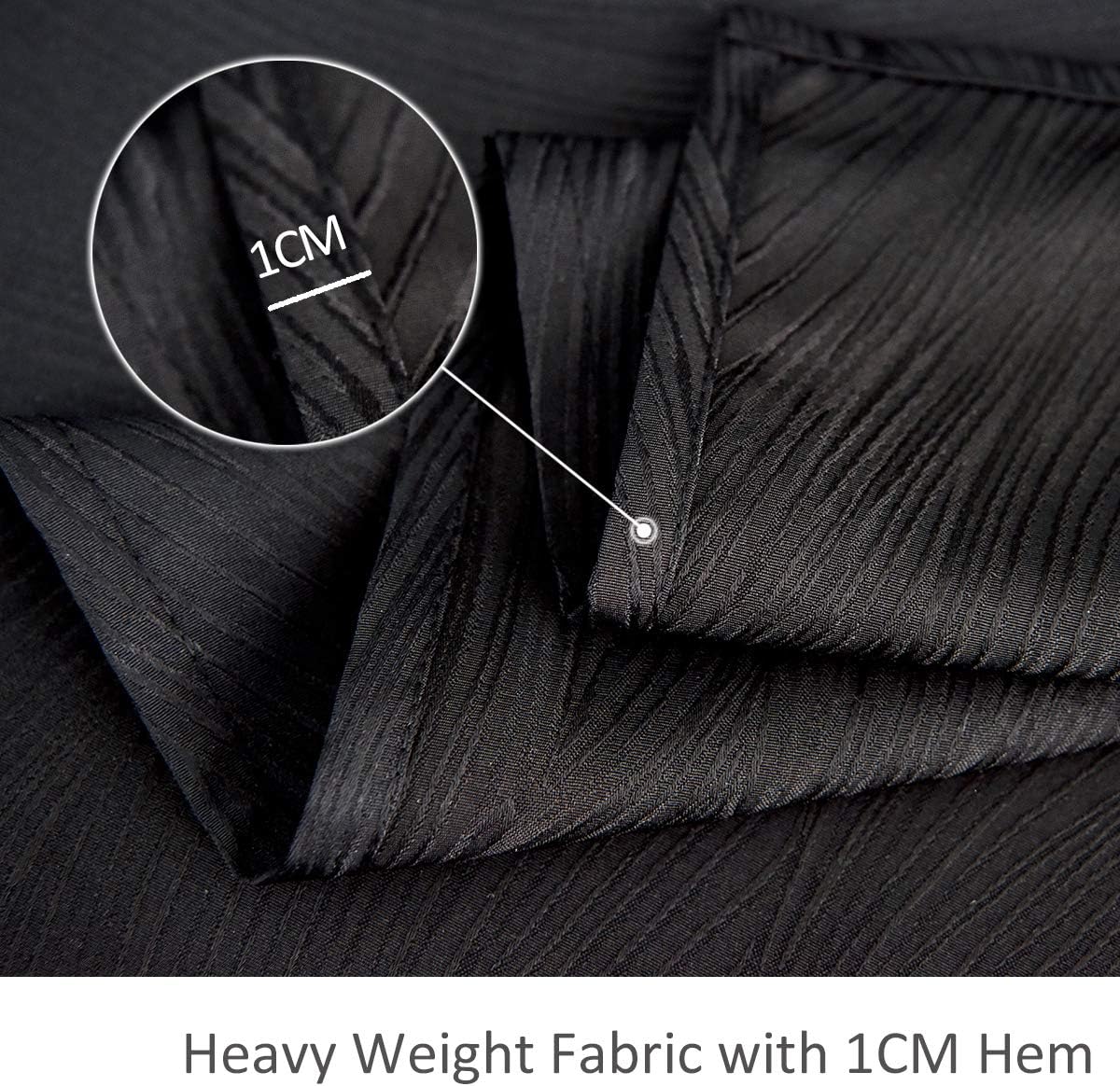 maxmill Jacquard Tablecloth Swirl Design Spillproof Wrinkle Free Heavy Weight Soft Table Cloth Decorative Fabric Table Cover for Outdoor and Indoor Use Oblong 60 x 120 Inch Black