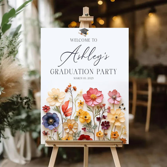 Personalized 2025 Graduation Party Welcome Sign, Minimalist Grads Decor, Class of 2025 Graduation Party Poster, Custom Graduation Party Sign, Congrats Grad Decorations Design 2