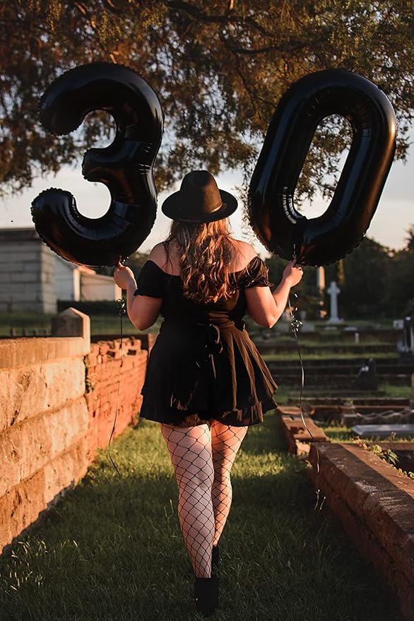 Number Balloons Black 1 Balloon for Birthday Party, One Happy Birthday Decorations, 40 Inch Large One Balloon for 1st Girl Boy Baby Shower 10 11 15 16 18 21 Photo Shoot