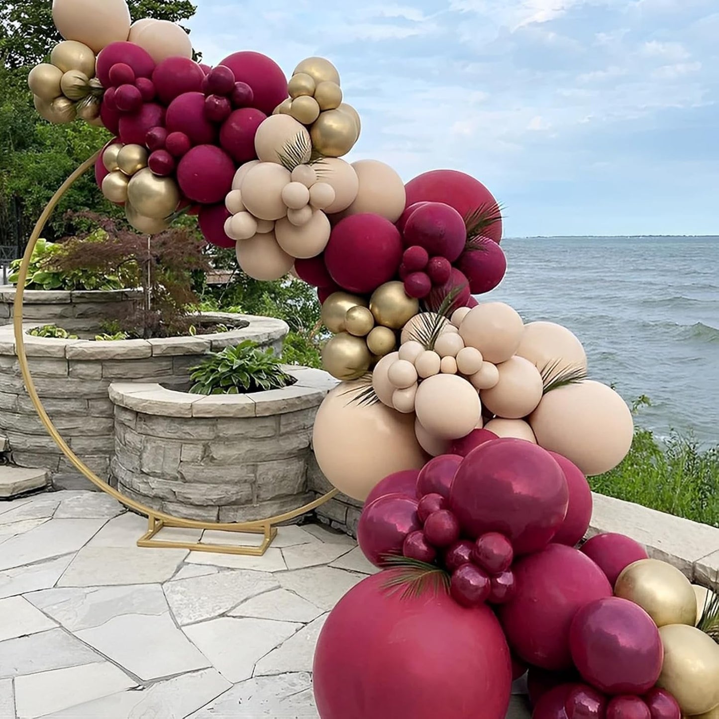 105pcs Burgundy Balloons 12inch Maroon Party Latex Balloons for Birthday, Graduation, Baby Shower,Wedding, Anniversary Valentines Party Decorations