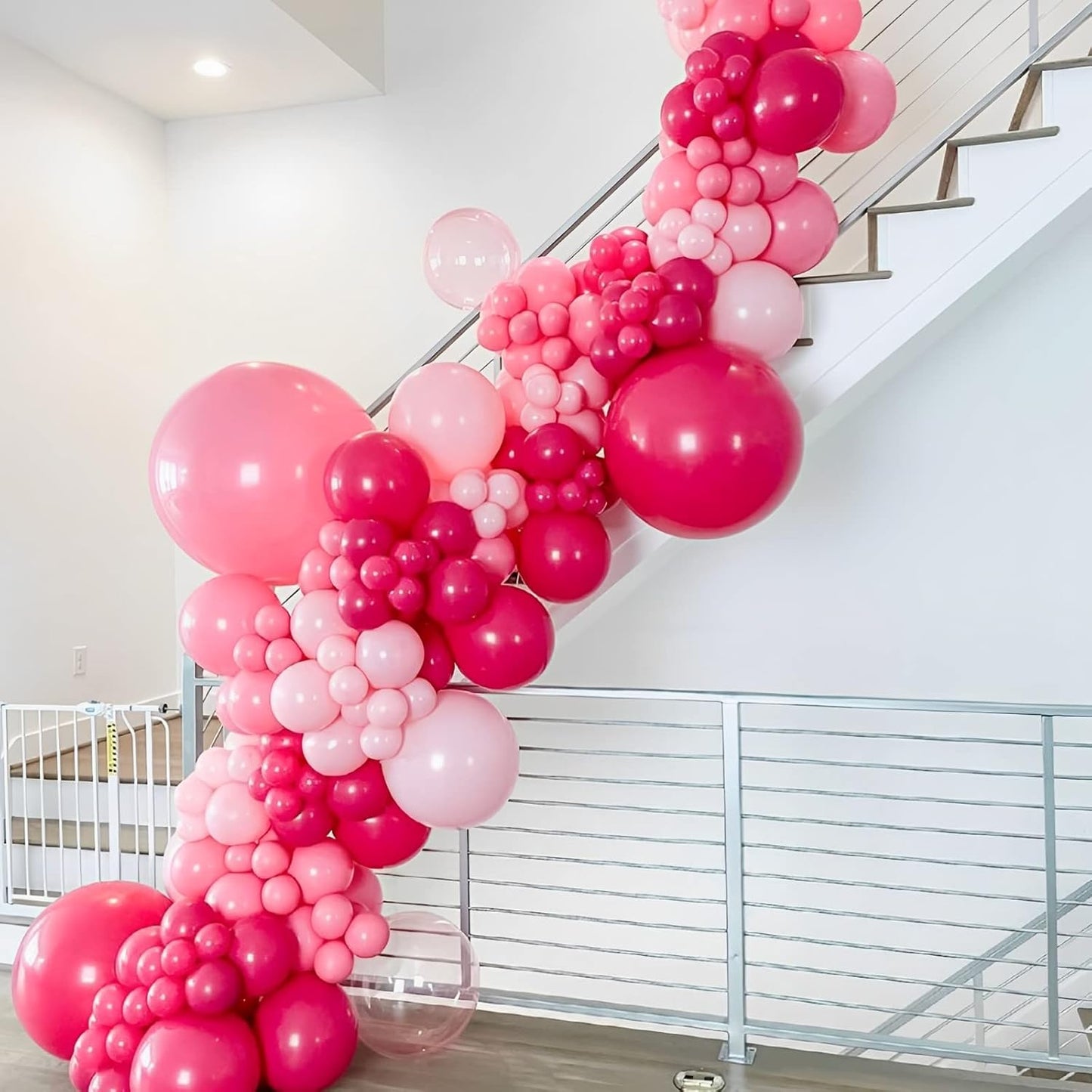 105pcs Hot Pink Balloons 12inch Dark Pink Balloons for Birthday Graduation Baby Shower Wedding Anniversary Princess Theme Party Valentine's Day Decorations
