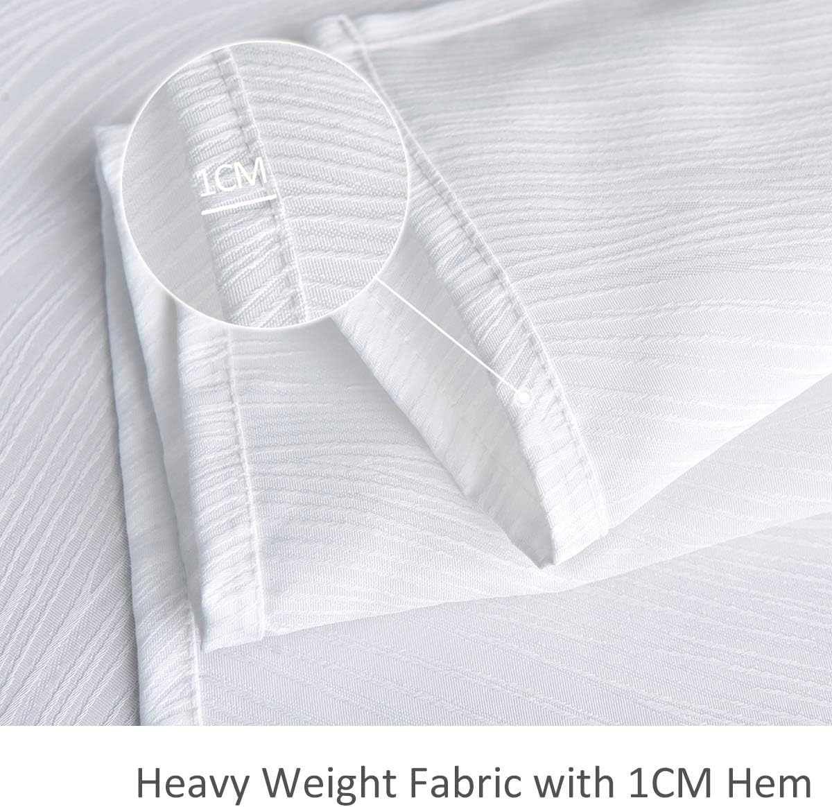 maxmill Jacquard Table Cloth Swirl Pattern Spillproof Wrinkle Resistant Heavy Weight Soft Tablecloth for Kitchen Dinning Tabletop Decoration Outdoor Picnic Rectangle 52 x 70 Inch White