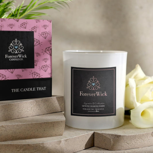 ForeverWick Surprise Candle with Diamond Inside | Foreverwick Candles | Scented Soy Candles Gifts for Women Anniversary Candle Wax | Romance Candles All-Natural Organic Soy Candle 14oz | 70h