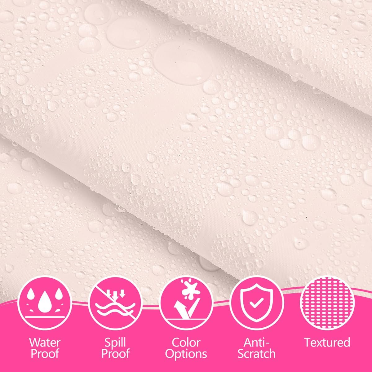 Disposable Plastic Tablecloth Light Pink 54x108 Inch, 5-Pack Waterproof Rectangular Table Cover for Parties, Picnics, Dining Protection