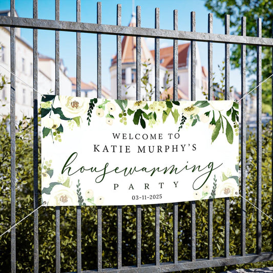 Personalized Housewarming Party Welcome Banner Decorations Double Sided Printing And Various Sizes #1