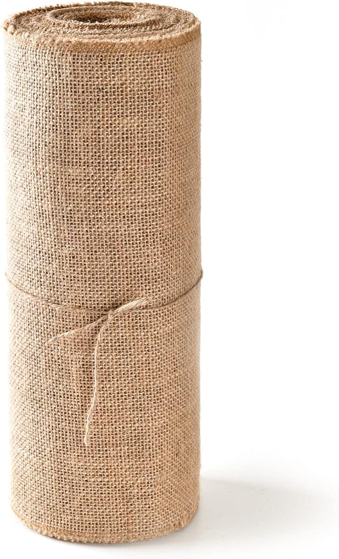 Burlap Table Runners- {12inx10yards}- Burlap Cloth Roll Used for Dining Runners, Crafts, Dresser Cover & Sackcloth - Natural Jute Runner Suitable for Event Decor, Thanksgiving Table & Weddings