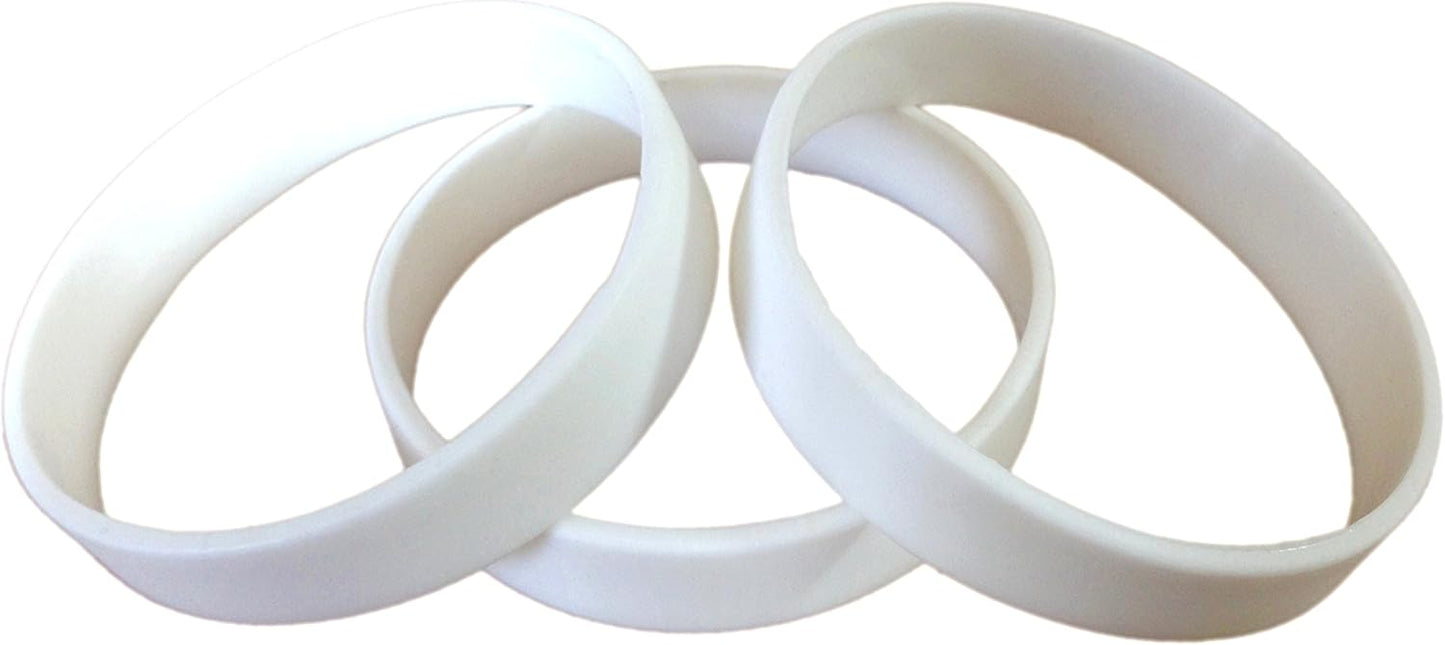 TheAwristocrat 1 Dozen (12) Multi-Pack Blank Rubber Wristbands Silicone Bracelets - Select from a Variety of Colors