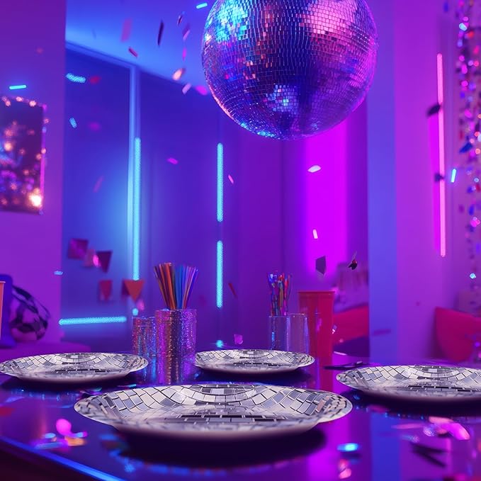 Disco Party Decorations - Disco Party Plates and Napkins for Kids Birthday Party, Serves 40 Guests