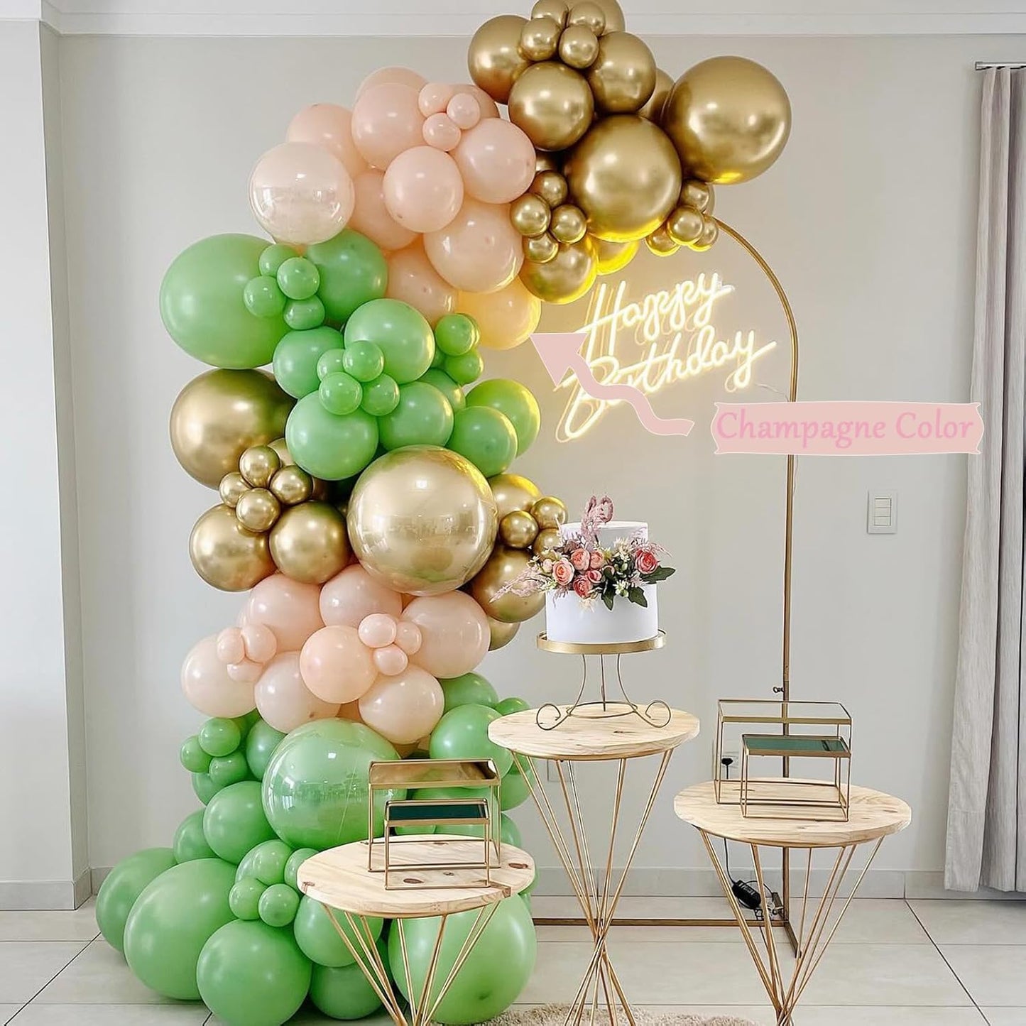 Champagne Balloons - Champagne Balloons Different Sizes 18 12 10 5 Inches, Nude Balloon Garland Arch for Safari Party Birthday Baby Shower Bridal Shower Neutral Decorations