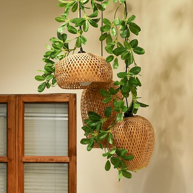 2 Strands 67'' Artificial Vines Garland Kapok Plants with Leaves, Faux Kapok Leaf, Fake Hanging Plants Greenery Decor for Home Bedroom Wall Party Shelves Garden Wedding Decoration (Kapok)