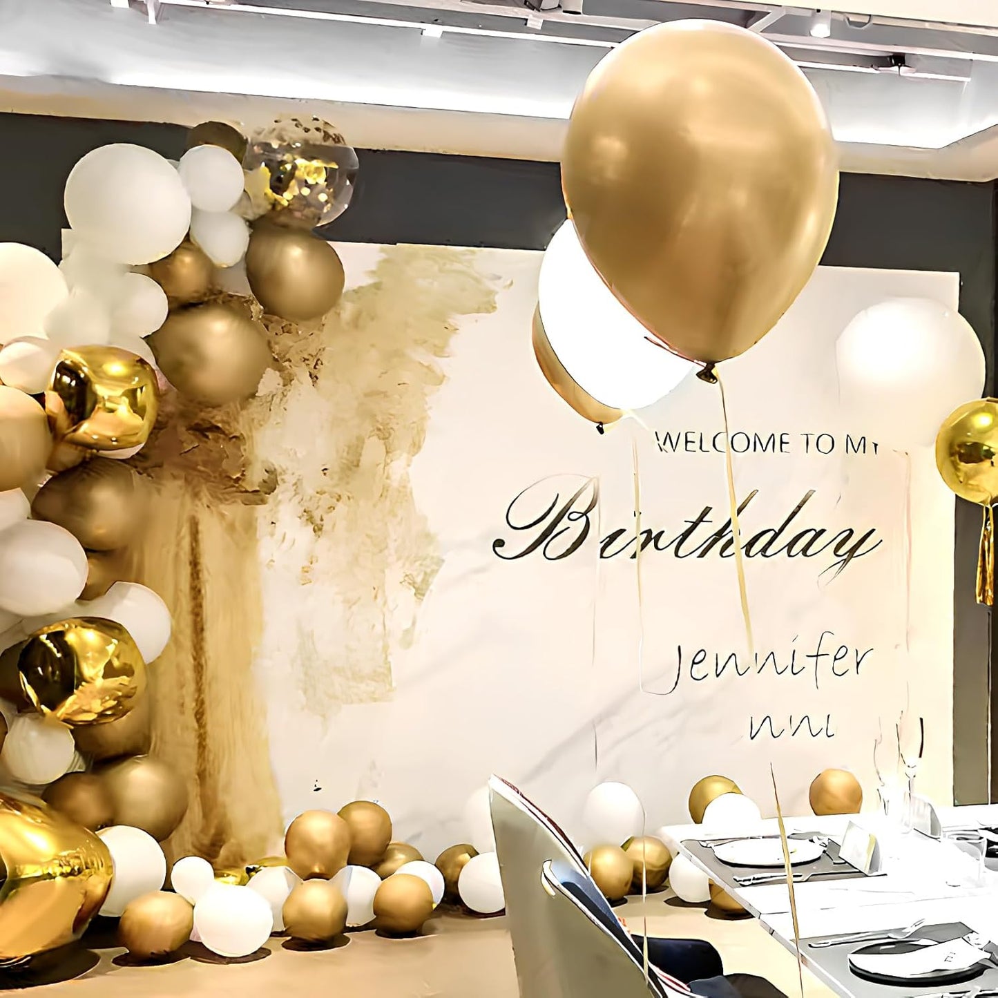 Gold Metallic Chrome Latex Balloons, 100pcs 12inches Round Helium Gold Metallic Chrome Balloons for Birthday Baby Shower Wedding Birthday Party Decorations