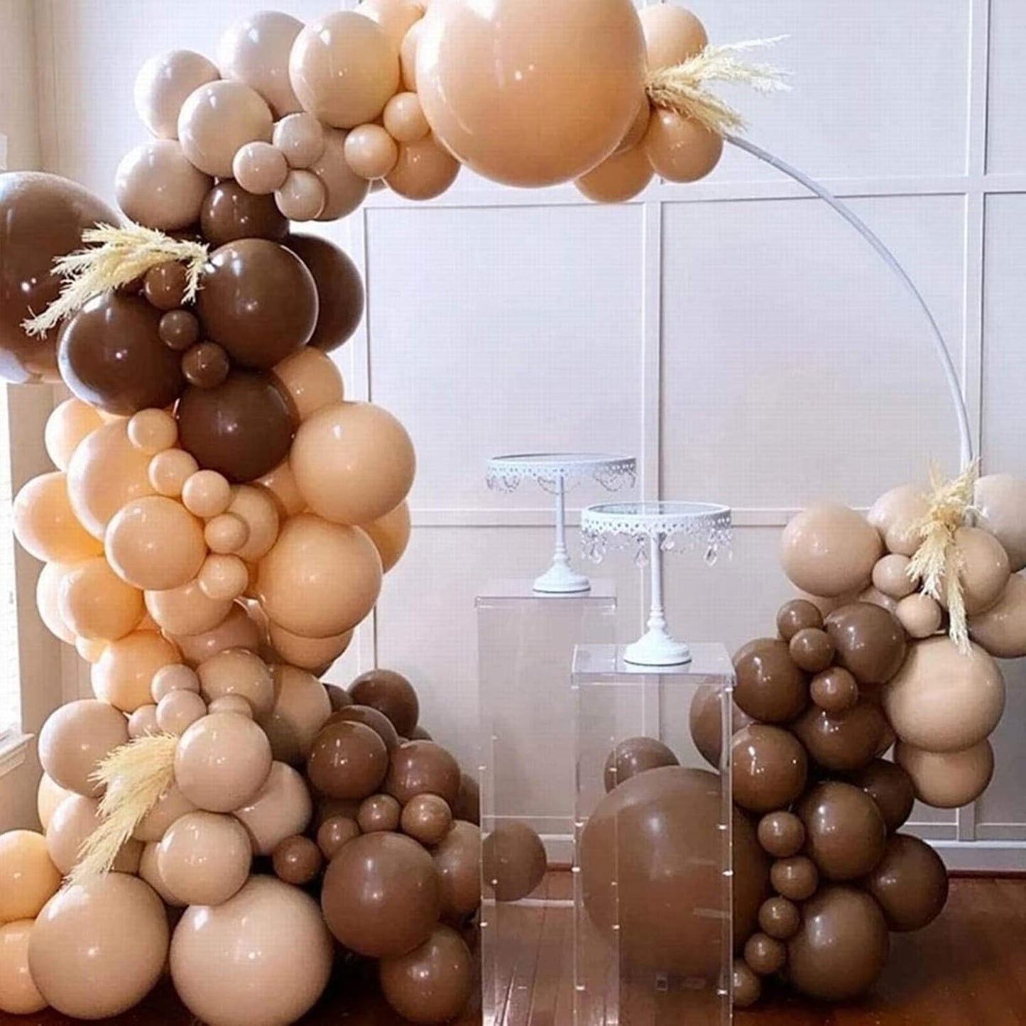 100pcs Brown Balloons 18 inch +12 inch +10 inch +5 inch Latex Party Coffee Balloon Birthday Baby Shower Decorations Wedding Balloons bulk