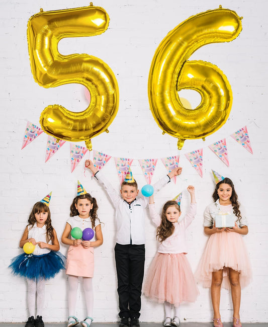 Smlpuame 40 inch Number Balloon 0-9 Gold Large Number 6 Balloons,Digital Balloons for Birthday Party Celebration Decorations Supplies, Helium Foil Number Balloons for Wedding Anniversary
