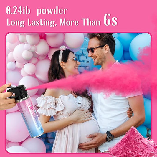 QIYVLOS Gender Reveal Fire Extinguisher 2 Packs, Gender Reveal Smoker Bomb, Baby Girl Reveal Party Ideas for Gender Reveal Decoration (Small, Pink)
