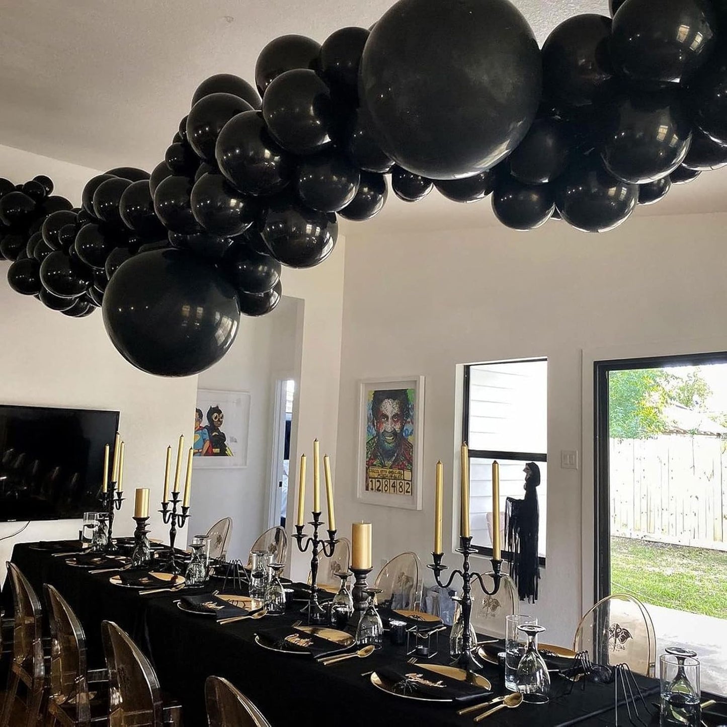 18 Inch Black Balloons Latex Party Balloons 20 Pack Big Black Thicker Balloons Large Round Helium Balloon for Christmas Thanksgiving Baby Shower Wedding Birthday Father's Day Party Decorations