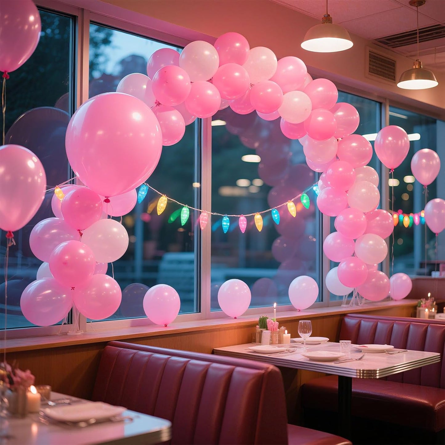 Pink Balloons Pink Birthday Decorations 10 Pack 36 inch Round Gender Reveal Ballons for Birthday Wedding Anniversary Baby Shower Gender Reveal Party Decoration