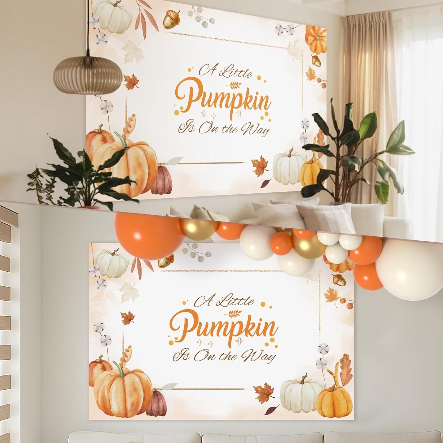 Baby Shower Balloons - Autumn Baby Showers Decor , Baby Showers Decorations , Baby Shower Decors , Carry a Background Cloth And 4 Baby Balloon Boxes