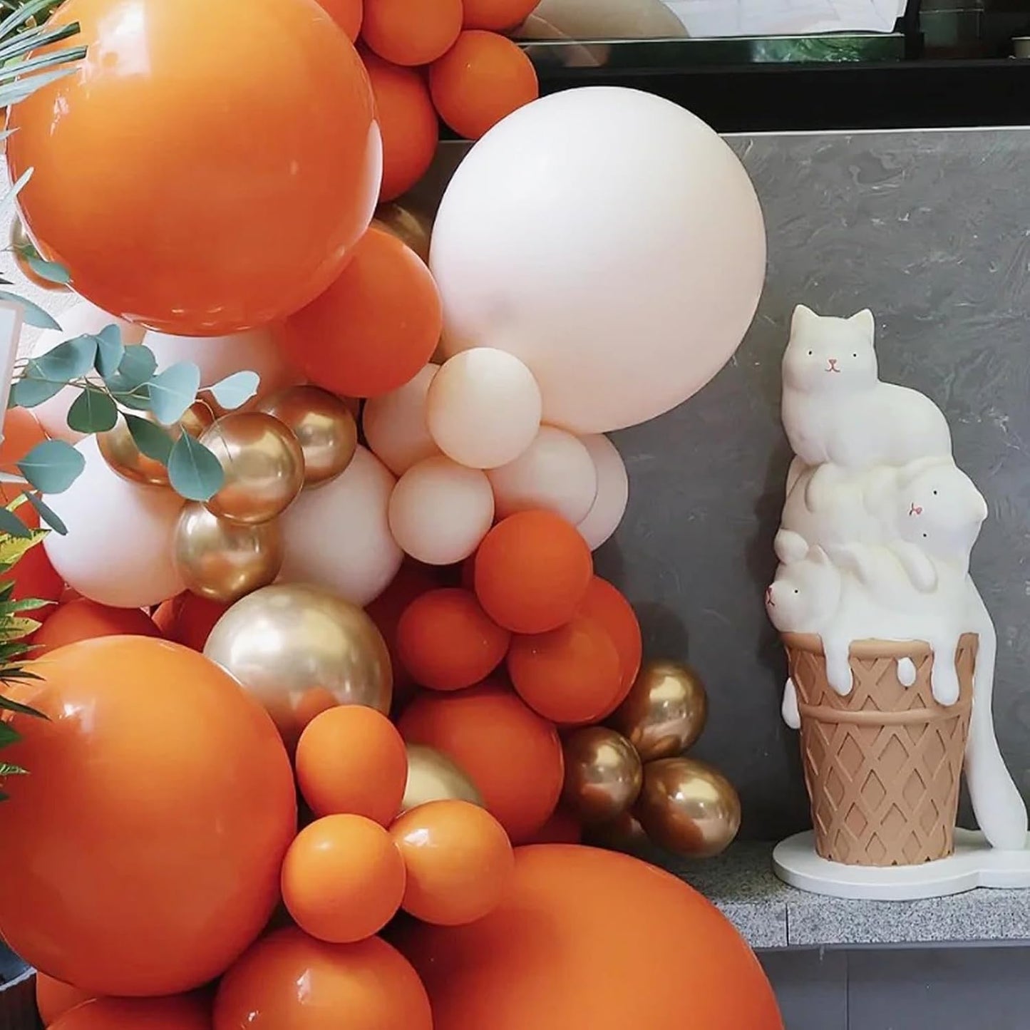 Burnt Orange Balloons, 66pack 12inch Retro Orange Latex Party Balloons for Wedding, Birthday, Graduation, Bridal Shower, Baby Shower, Gender Reveal, Anniversary Party Decorations
