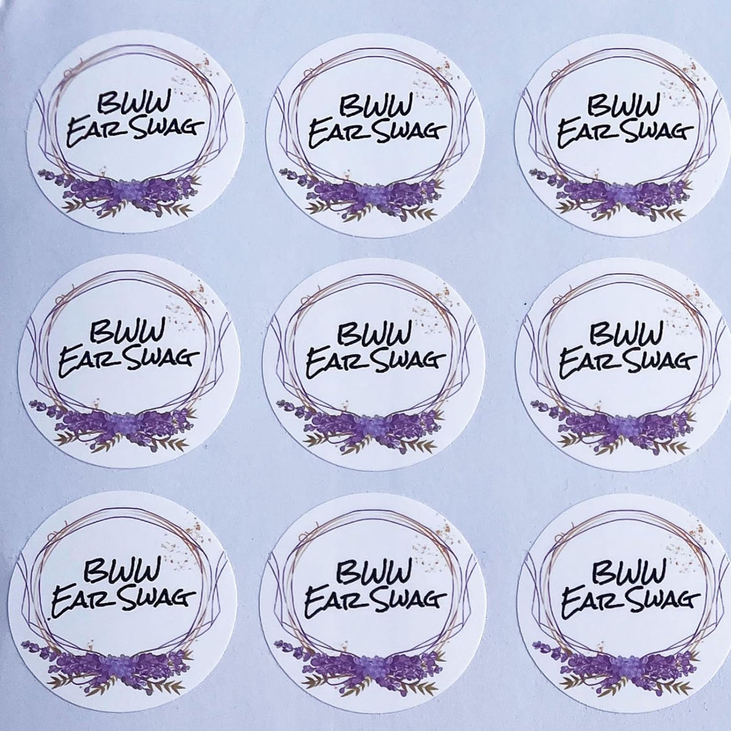 Personalized Custom Stickers Labels for Wedding Favors Birthday, Business Logo Photo Shipping Customized Sticker.Waterproof, Fade & Heat Resistant and Cold Resistant. 60 to 1000 (Wreath E, 2 Inch)
