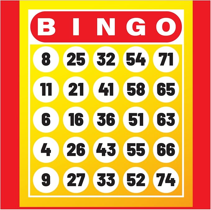 Blue Orchards Bingo Party Plates and Napkins (52 Pieces for 16 Guests) - Bingo Theme Decorations, Game Night Decorations, Las Vegas Theme, Party for Adults, Casino