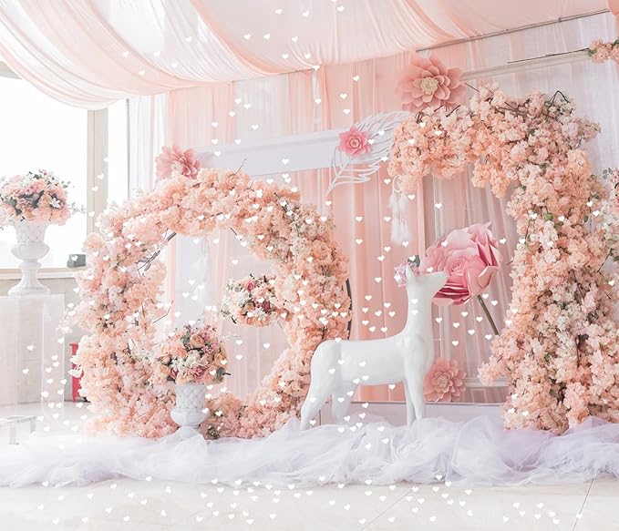 ONLYKXY 200Pcs Sponge Confetti Flower Decor Heart Shape Petals Table Wedding Decoration Glitter Confetti for Wedding Party Valentine's Day Scatter Ponge Petal(White)