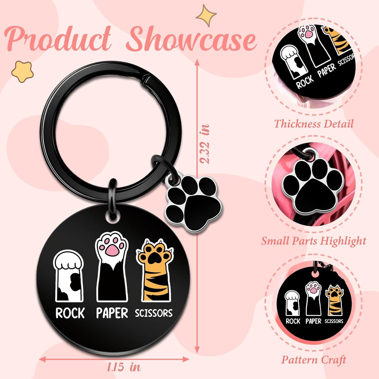 Cat Mom Gifts Cats Themed keychain Cats Lovers Gifts for Women
