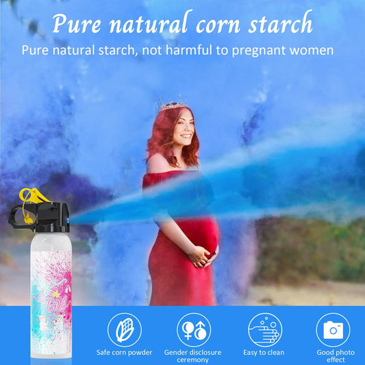 Large Gender Reveal Fire Extinguisher Color Blasters: 2 Pcs Blue Blaster Only for Baby Boy with Blue Smoke suitable for Gender Reveal Party Decorations (blue)