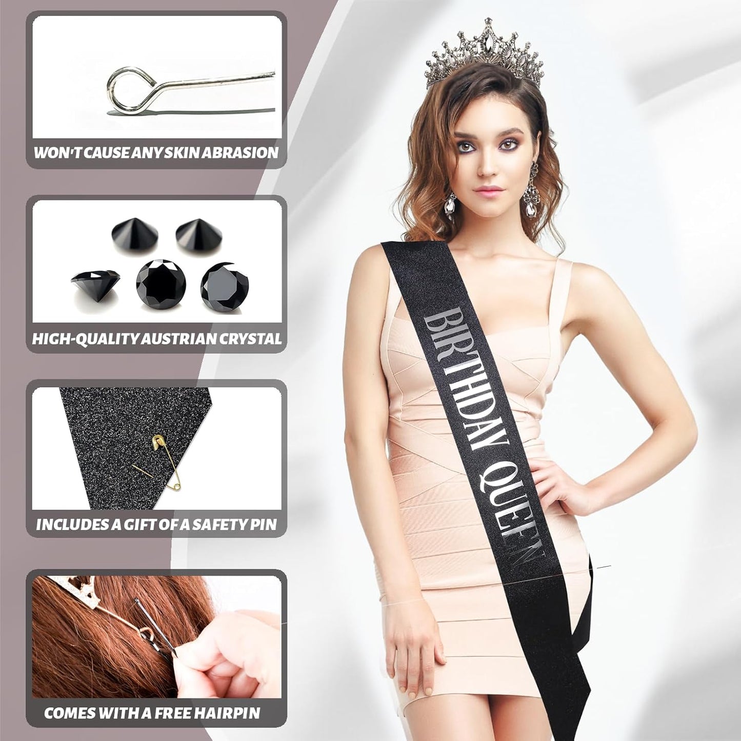 princess tiara,birthday princess gold crown for women,prom queen sash and tiara set, gothic tiaras,belle girl aurora crowns, princess adult woman, black swan