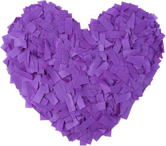 1.2LBS Confetti, Purple Biodegradable Confetti - Rectangular Fluttering Tissue Paper Confetti for Cannon and Launcher use – Parties, Concerts and Weddings for Events