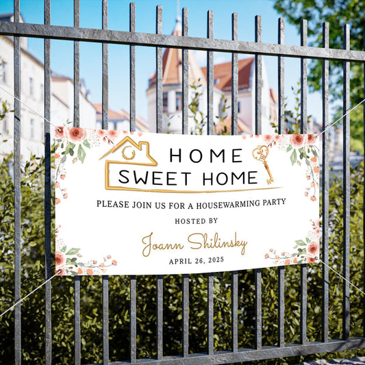 Personalized Housewarming Party Welcome Banner Decorations Double Sided Printing And Various Sizes #16