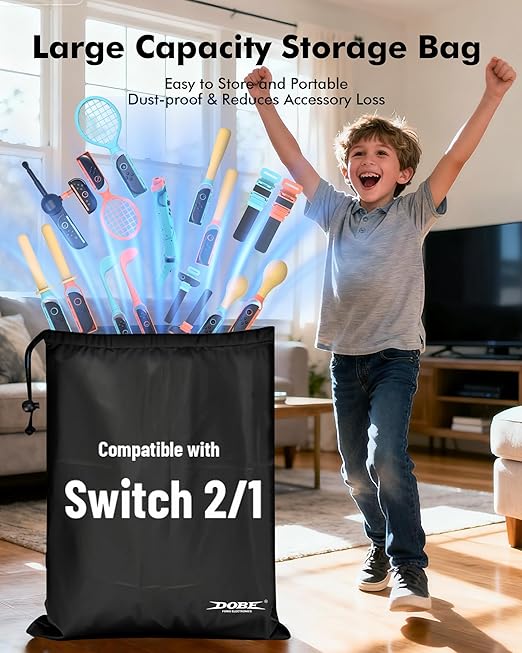 All-in-One Switch 2 Sports Accessories Bundle (2026) - with Storage Bag Compatible with Nintendo Switch 2/1/OLED Joy-con, More Than 12+ Switch Sports Games Experience, Double Player, Family Gatherings, Social Icebreaker, Holiday Essentials Accessories Kit