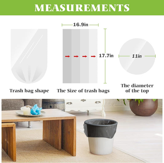 Teivio 2.6 Gallon 320 Counts Strong Trash Bags Garbage Bags, Bathroom Trash Can Bin Liners, Small Plastic Bags for Home Office Kitchen Kitchen (Black)