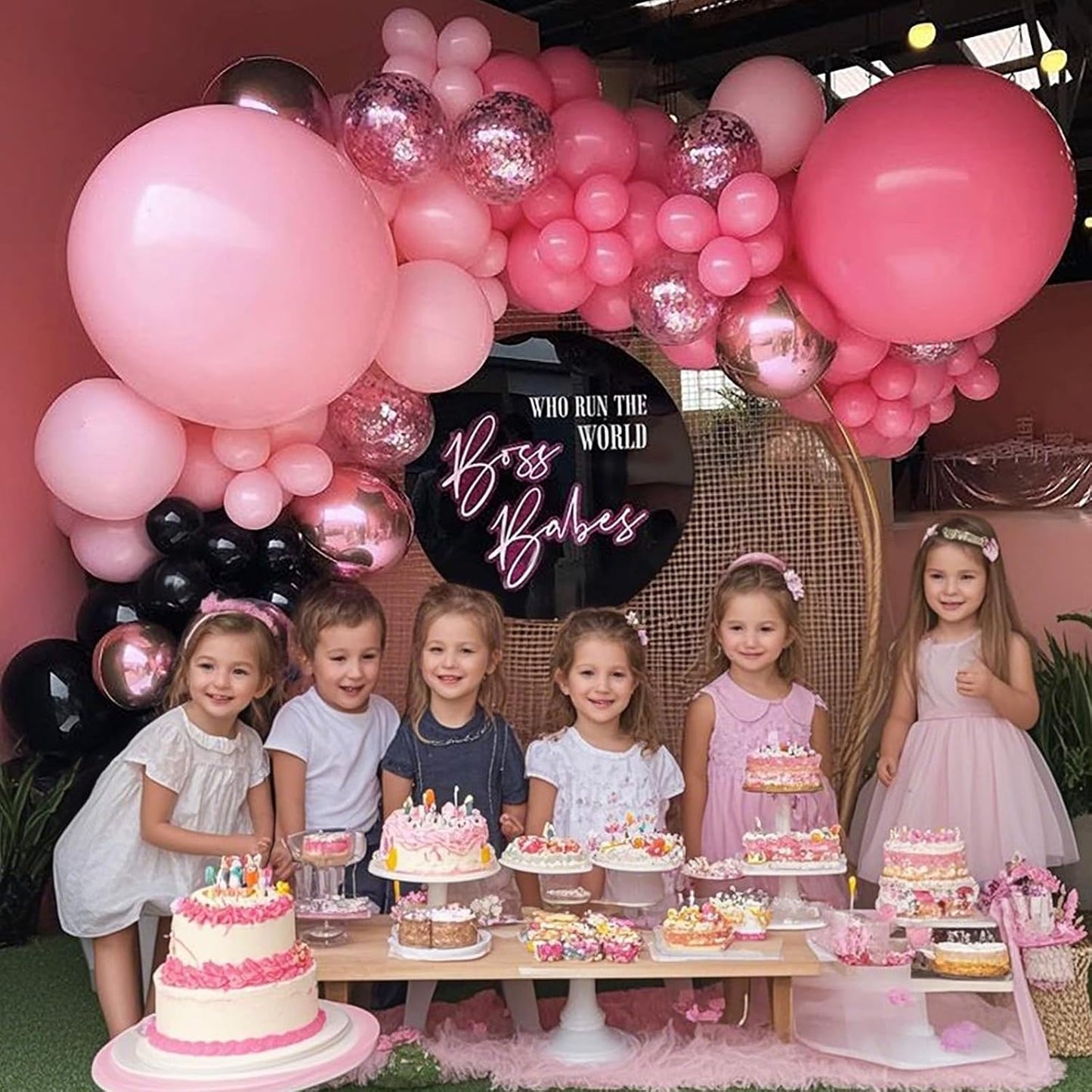 Light Pink Balloons 125 pcs Different Sizes of 8 12 10 5 Inch Pastel Baby Pale Pink Balloon Arch Kit Garland for Princess Birthday Baby Shower Gender Reveal Valentine's Day Party Decoration