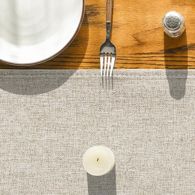 Artoid Mode Light Brown Table Runner, Seasonal Fall Washable Kitchen Dining Table Decoration for Home Party Decor 13x48 Inch