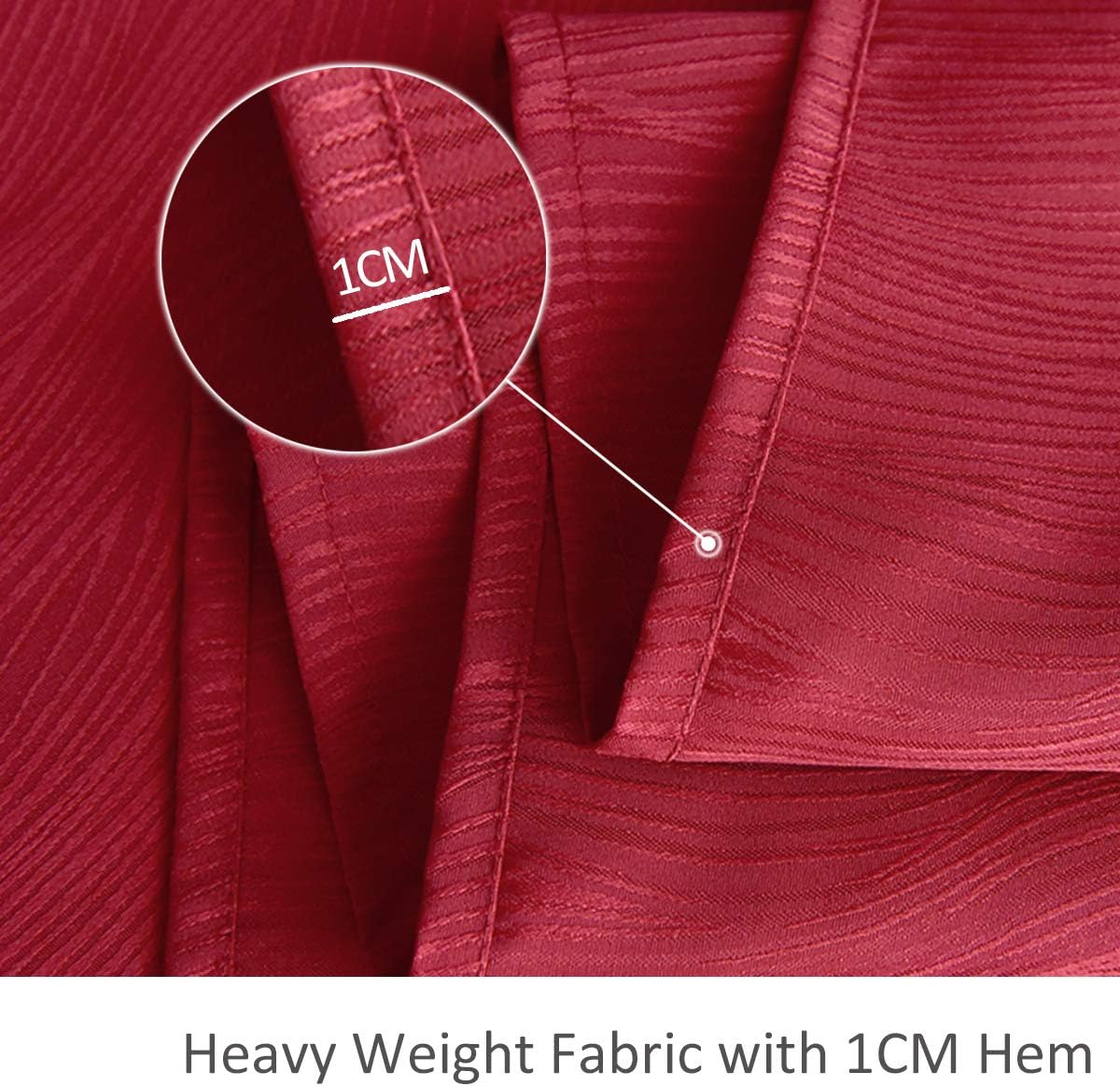 maxmill Jacquard Tablecloth Swirl Design Spillproof Wrinkle Free Heavy Weight Soft Table Cloth Decorative Fabric Table Cover for Outdoor and Indoor Use Oblong 60 x 120 Inch Red