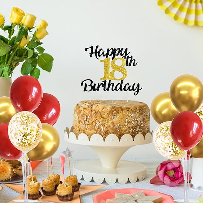 TONIFUL Red and Gold Balloon Stand Kit with Balloons for 2026 Graduation,Christmas,Wedding,Anniversary,Chinese New Year,Birthday Party Decorations,New Years Party Supplies 2026 (4 Set)
