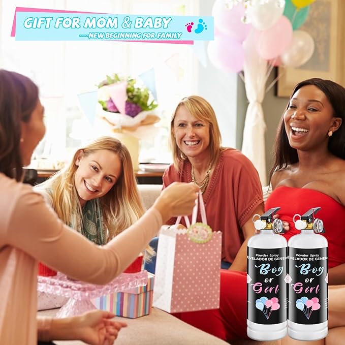 Gender Reveal Fire Extinguisher Smoke Powder for Gender Reveal Party Ideas 1 Pink 1Blue Large Gender Reveal Smoke Powder with Tissue Safe Powder Boy Girl Fire Extinguisher Baby Gender Reveal